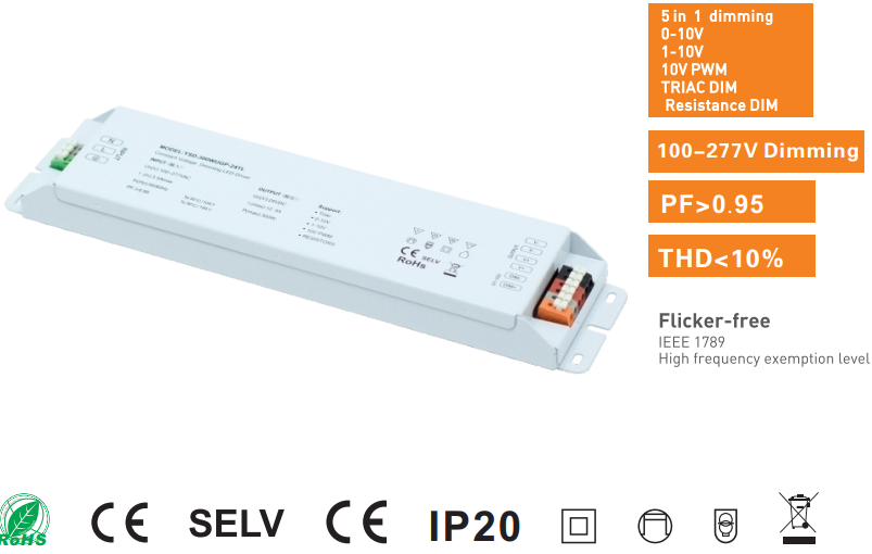 Stmívatelný LED napájecí zdroj s vysokým PF