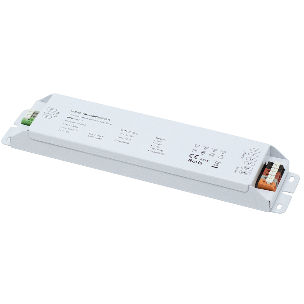 DC12V 300W TRIAC 0/1-10V PWM Dimmable 5 in 1 Dimming LED Intelligent Driver (CV PF>0.95)