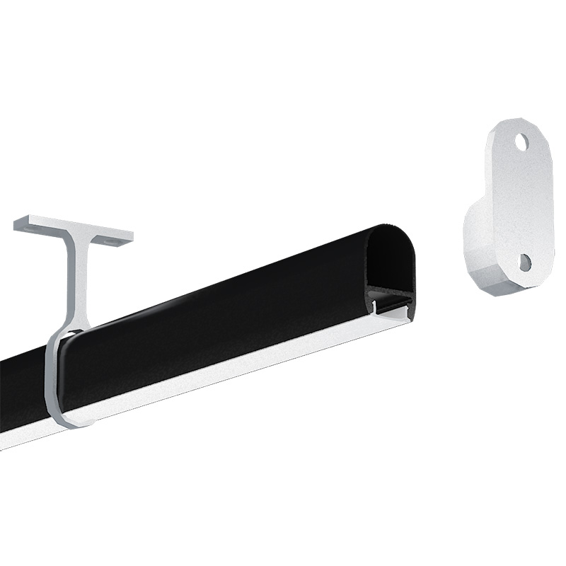 Černá skříňová tyč LED hliníkový kanál pro 12mm CCT stmívatelné LED pásky
