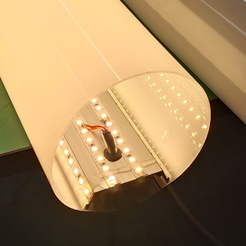 Round LED Light Channel Dome Top Diffuser for Double Row LED Strip Lights Round LED Light Channel Dome Top Diffuser for Double Row LED Strip Lights
