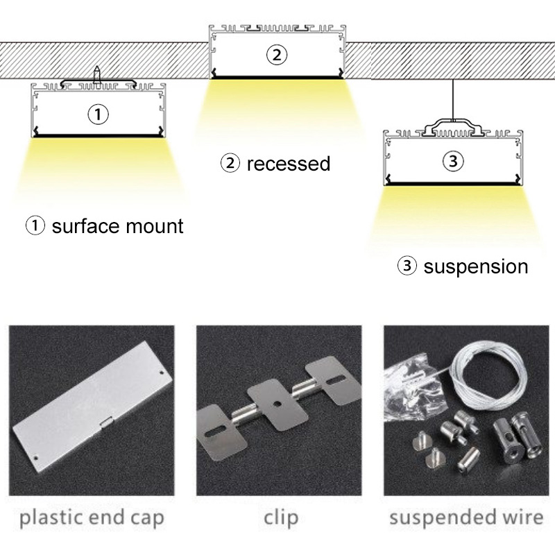 120x35mm Super Wide Thin Aluminum Channel For LED Tape Light 120x35mm Super Wide Thin Aluminum Channel For LED Tape Light