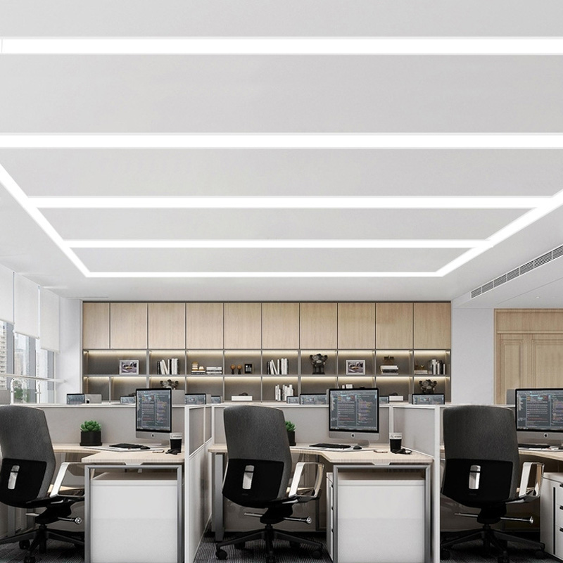 165x50mm Super Wide LED Tape Channel Recessed Spacious Office Lighting 165x50mm Super Wide LED Tape Channel Recessed Spacious Office Lighting