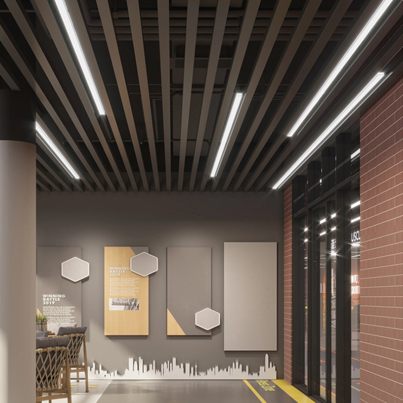 2 in 50x32mm Flat LED Pendant Light Strip Aluminum Channel 2 in 50x32mm Flat LED Pendant Light Strip Aluminum Channel