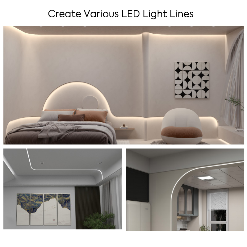 2020 Free Bend Super Flexibilní LED pásová kolejnicová světelná dráha 2020 Free Bend Super Flexibilní LED pásová kolejnicová světelná dráha