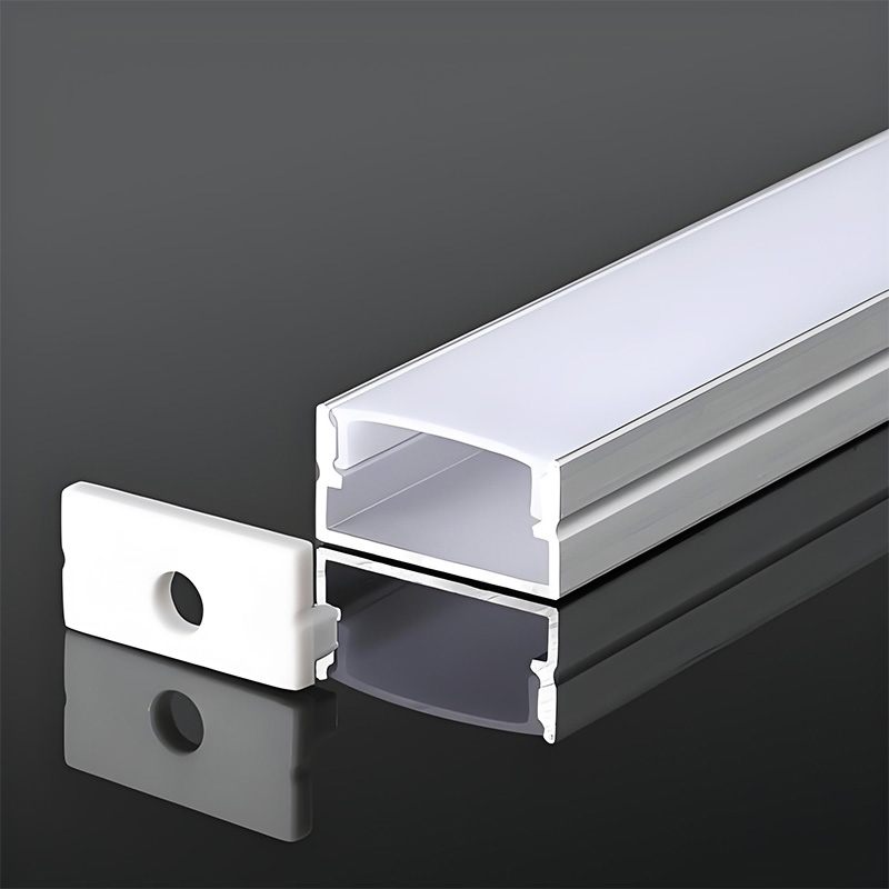 20x10mm Double Row LED Ribbon Light Diffuser Shallow Channel 20x10mm Double Row LED Ribbon Light Diffuser Shallow Channel