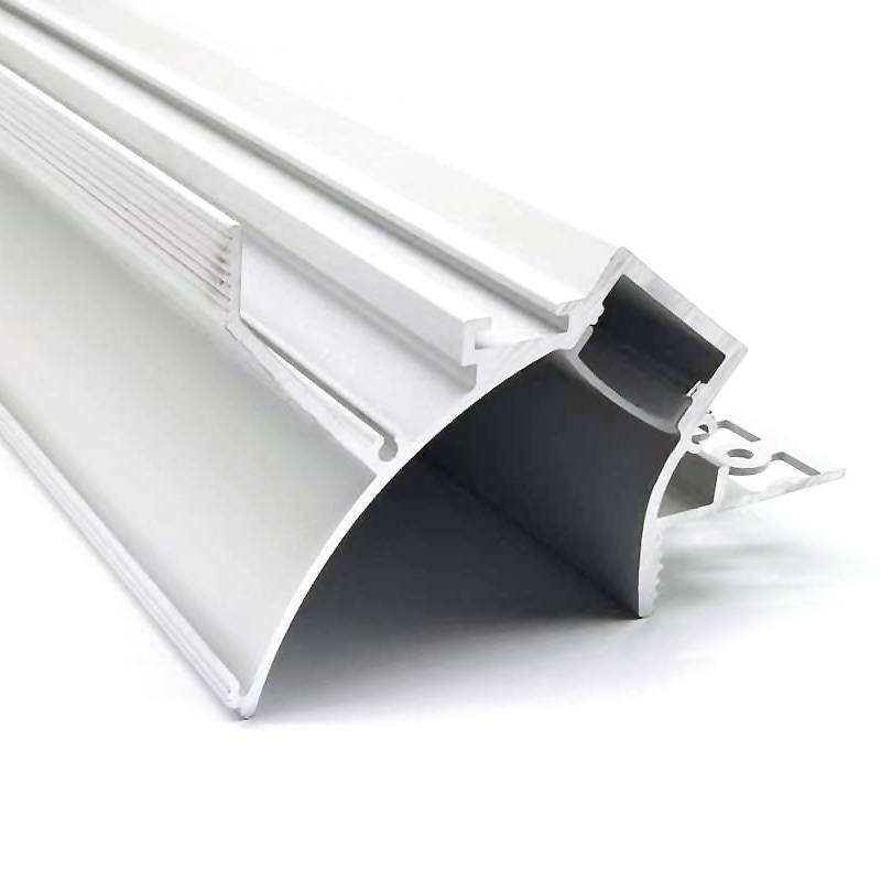 45 Grad LED-Bucht-Kronen-Formteil verschobenes Gipskarton-Decken-Rand-Ordnungs-weißes Aluminiumprofil 45 Grad LED-Bucht-Kronen-Formteil verschobenes Gipskarton-Decken-Rand-Ordnungs-weißes Aluminiumprofil