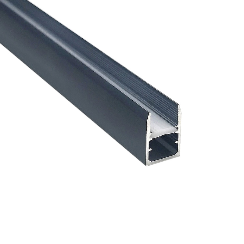 8mm skleněná polička LED Edge Lit Glass U Channel Iron Grey Barva