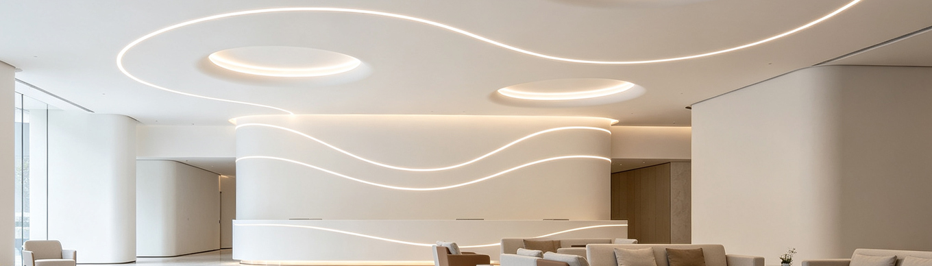 Architectural Curves LED Strip Channel Lighting