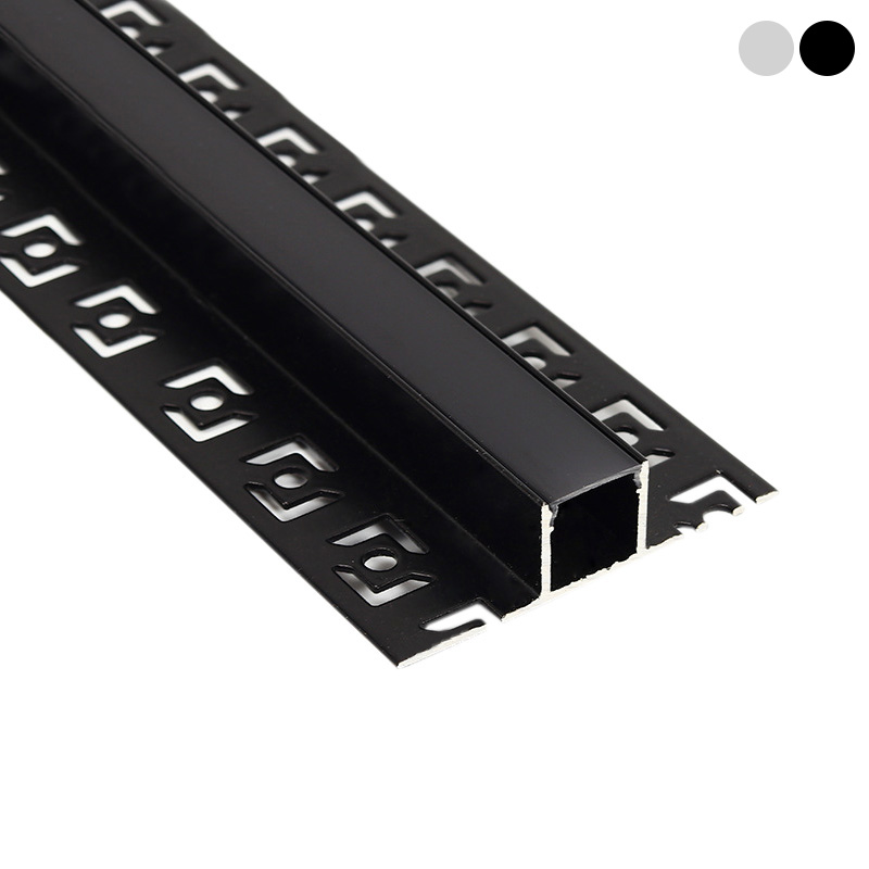Black Tile Transition LED pásek Light Tile Profile Pro 8mm LED pásku