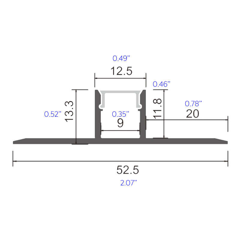 Schwarzes Fliesenübergangs-LED-Streifenlicht-Fliesenprofil für 8-mm-LED-Band Schwarzes Fliesenübergangs-LED-Streifenlicht-Fliesenprofil für 8-mm-LED-Band