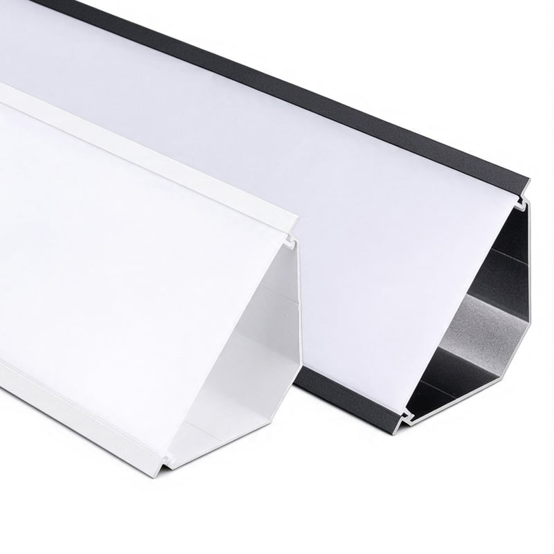 Surface Screw Mounting Ceiling Top Corner LED Aluminum Profile Wide Linear Light Cornice