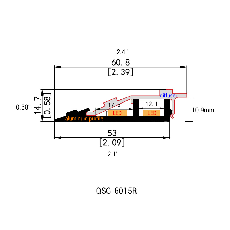Dual-Track LED Tactile Uplight Edge Channel For Theater Carpeted Aisles Dual-Track LED Tactile Uplight Edge Channel For Theater Carpeted Aisles
