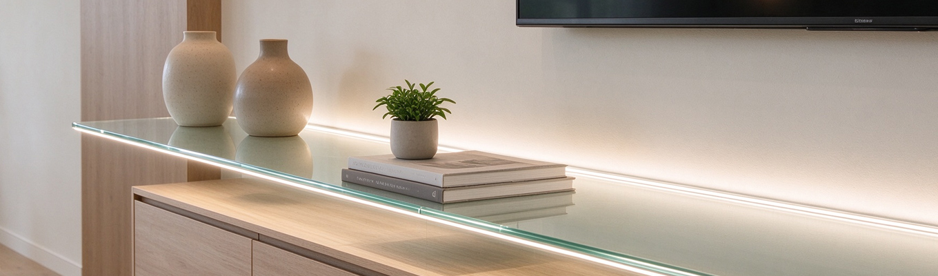 Glass Shelf LED Channel Lighting