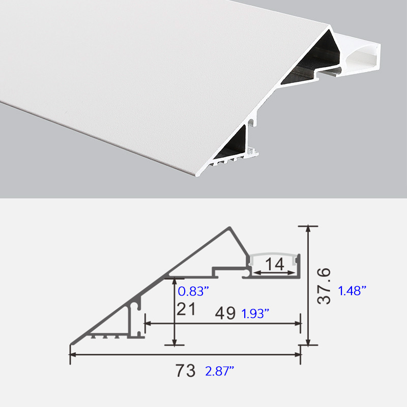 Indirekte LED-Streifenbeleuchtung für Zwischendecken, Einbauform, Innen 14 mm Indirekte LED-Streifenbeleuchtung für Zwischendecken, Einbauform, Innen 14 mm