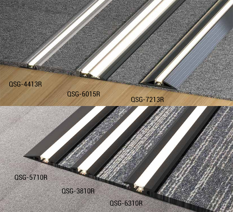 LED Aluminum Strips for Floor Transition Trim | SuperLightingLED