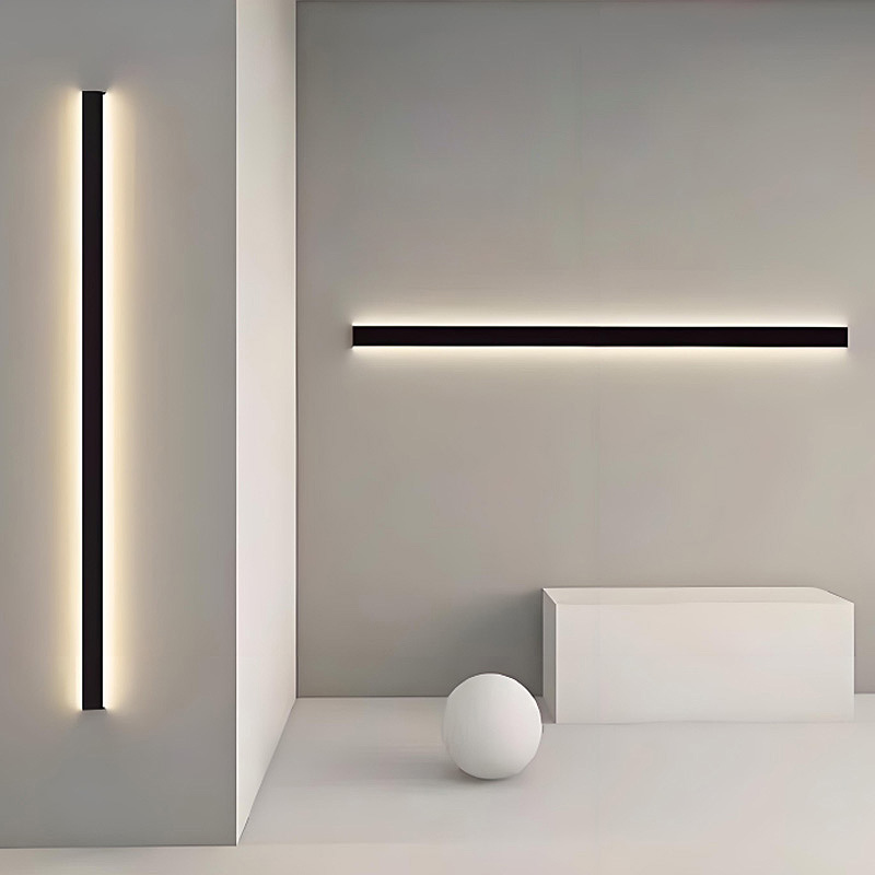 Moderní černé nástěnné nástěnné nástěnné svítidlo LED pásek s nepřímým osvětlením, výška 3 palce Moderní černé nástěnné nástěnné nástěnné svítidlo LED pásek s nepřímým osvětlením, výška 3 palce
