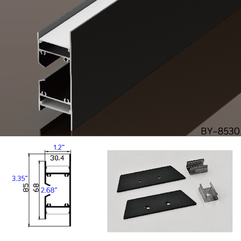 Moderní černé nástěnné nástěnné nástěnné svítidlo LED pásek s nepřímým osvětlením, výška 3 palce Moderní černé nástěnné nástěnné nástěnné svítidlo LED pásek s nepřímým osvětlením, výška 3 palce