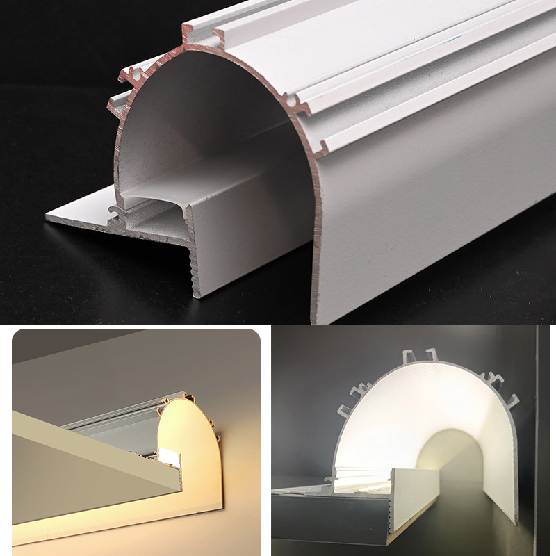 Blendfreies indirektes LED-Profil für die Deckenbeleuchtung an der Perimeterwand für 20 mm LED-Streifen Blendfreies indirektes LED-Profil für die Deckenbeleuchtung an der Perimeterwand für 20 mm LED-Streifen