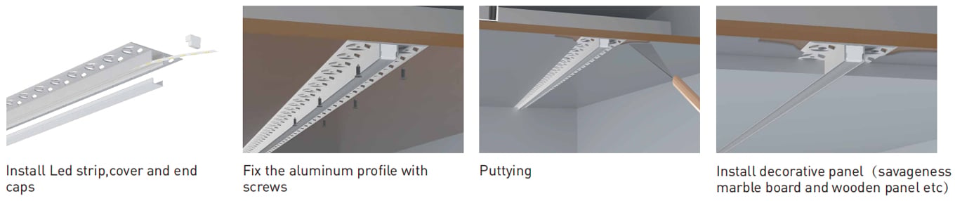 Plaster Board LED Channel Installation Instrution