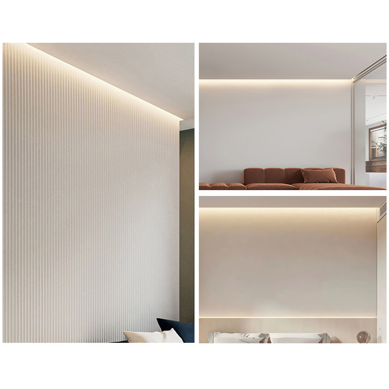 Gips-Decken-Grenze direktes unten beleuchtendes Gesims-Formteil für 20mm LED-Streifen Gips-Decken-Grenze direktes unten beleuchtendes Gesims-Formteil für 20mm LED-Streifen