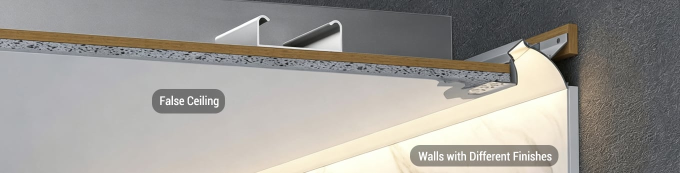 Modern Integrated Cornice LED Channel Lighting Installation