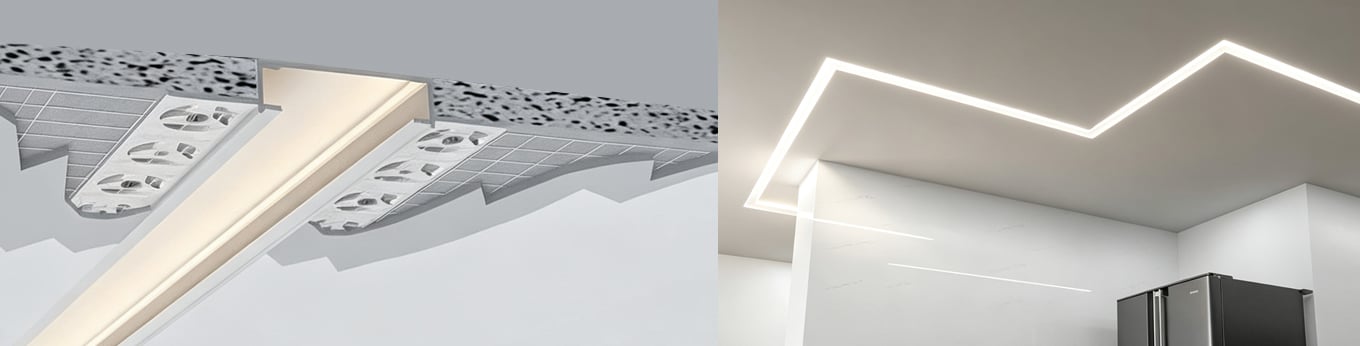 Recessed Cove LED Channel Lighting