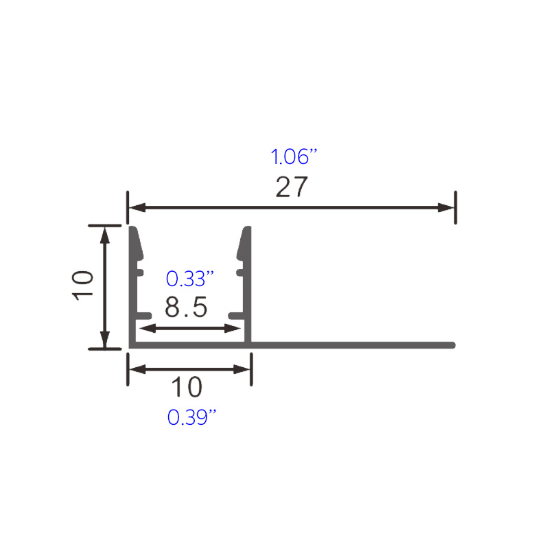 Slim Drop Ceiling Tile Edge LED Profile For 8mm Strip Light Slim Drop Ceiling Tile Edge LED Profile For 8mm Strip Light