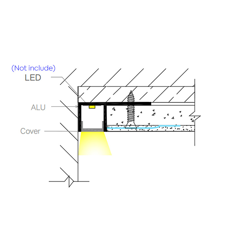 Slim Drop Ceiling Tile Edge LED Profile For 8mm Strip Light Slim Drop Ceiling Tile Edge LED Profile For 8mm Strip Light