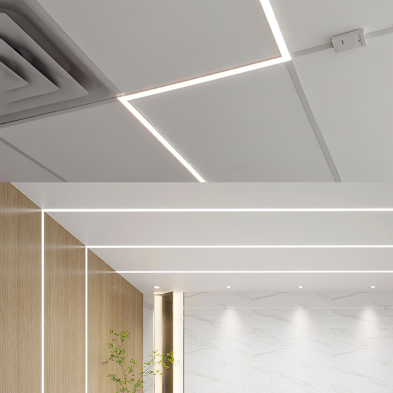 Slim Drop Ceiling Tile Edge LED Profile For 8mm Strip Light Slim Drop Ceiling Tile Edge LED Profile For 8mm Strip Light