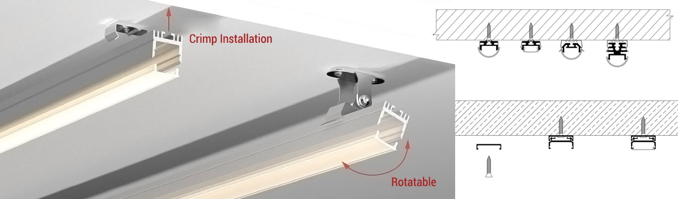 Surface Mount LED Aluminum Profiles