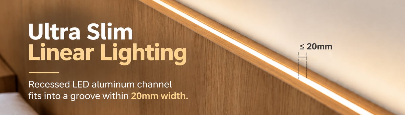 Ultra Slim LED Strip Channel Lighting For Residential