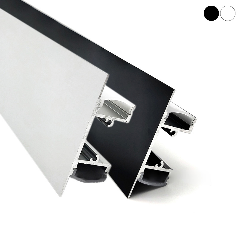 Weiß/Schwarz Up Down Leuchter Wand Montiert Streifen Licht Kanal Für 12mm LED Weiß/Schwarz Up Down Leuchter Wand Montiert Streifen Licht Kanal Für 12mm LED