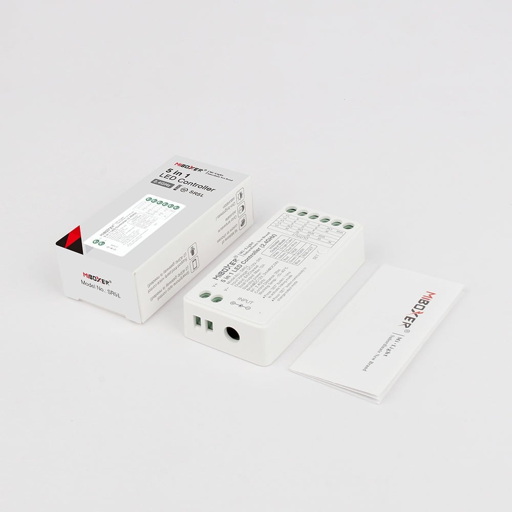 SR5L Low Power Consumption 5-in-1 LED Controller DC12-24V 2.4GHz RF SR5L Low Power Consumption 5-in-1 LED Controller DC12-24V 2.4GHz RF