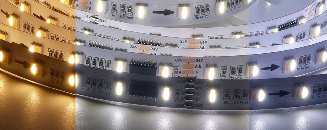 Variabilní bílá LED DMX páska
