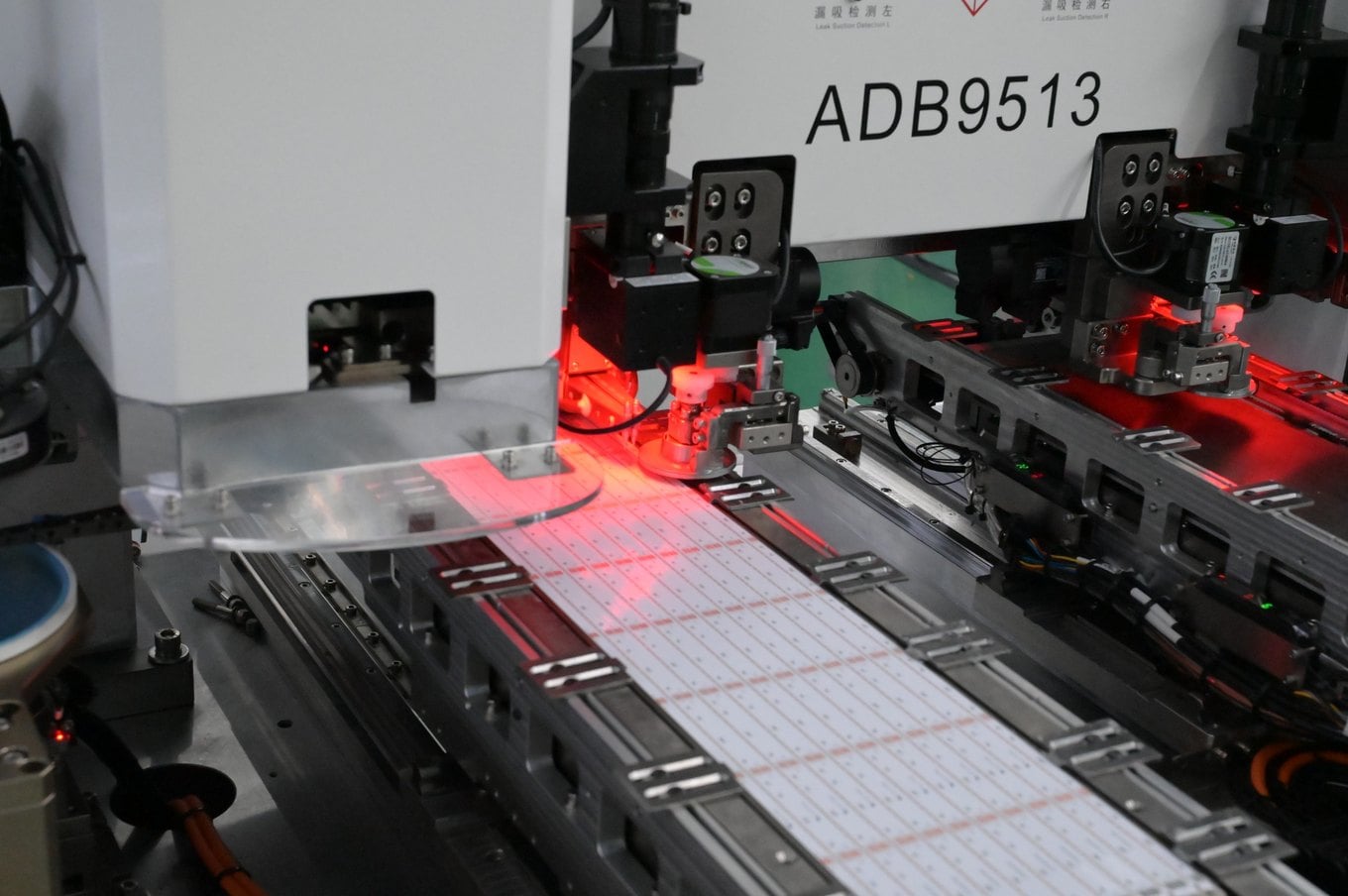 Automatic die bonder placing LED chips onto lead frames
