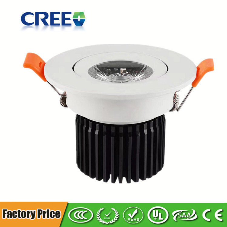 2.95" 10W a 3.54"12W LED stropní svítidlo COB s čočkou – zapuštěné LED stropní svítidlo – triakové stmívatelné – ekvivalent 45 W