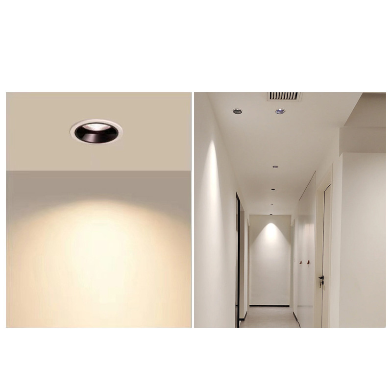 5 Inch Black Interior Frosted LED Downlights 20W Recessed Light Can