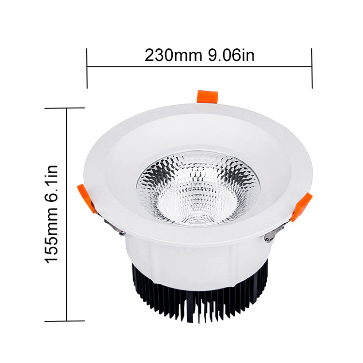 Schmalen Strahl 9 Zoll Kommerziellen Einbau-downlight LED 60W Decke Licht Kann Schmalen Strahl 9 Zoll Kommerziellen Einbau-downlight LED 60W Decke Licht Kann