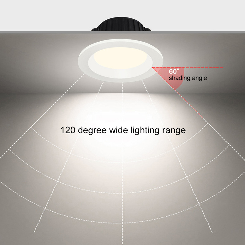 Anti-Glare External Recessed Downlights Large LED Flood Light Can