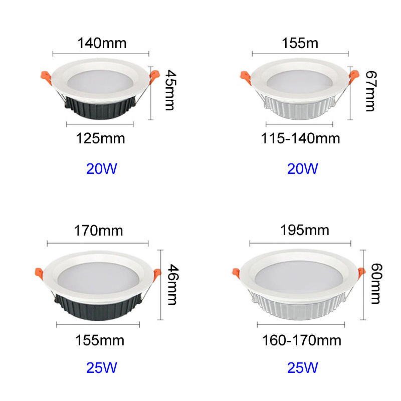 Large LED Flood Light Can IP65 Waterproof Size