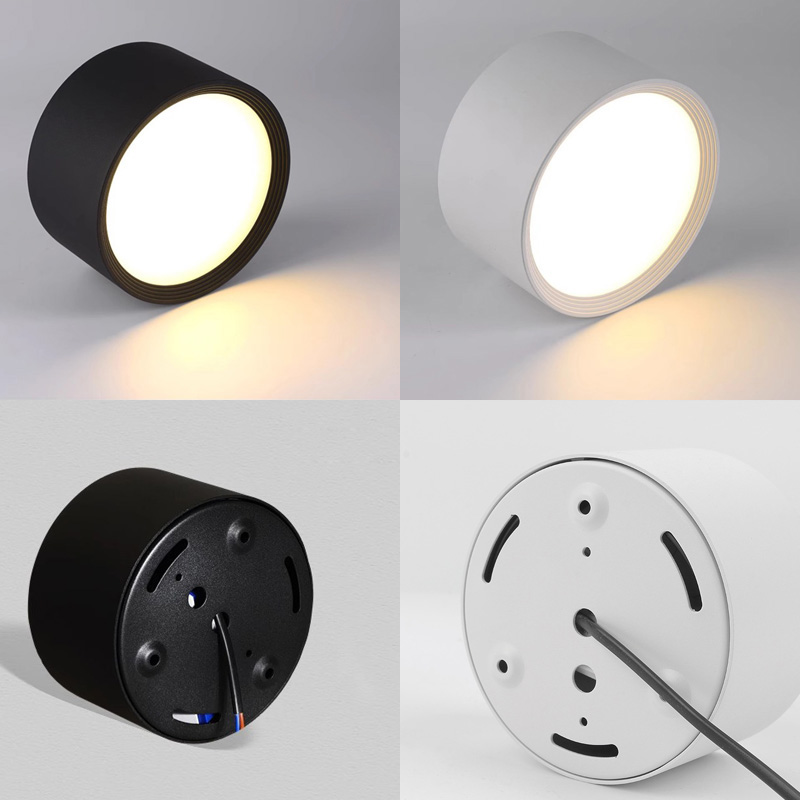 Home Ceiling Drum Light Fixture Flood LED Surface Mount Downlight