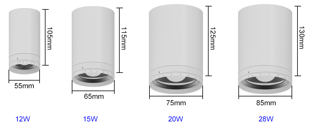 Zoomable Light Surface Mount LED Adjustable Focus Spotlight