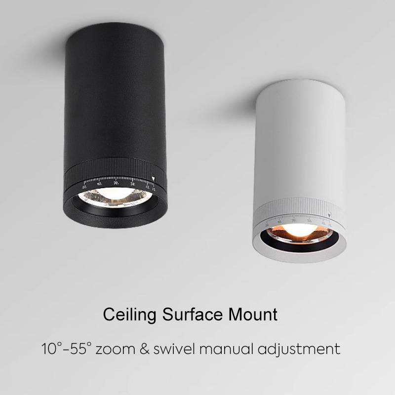 Slim Zoomable Light Surface Mount LED Adjustable Focus Spotlight