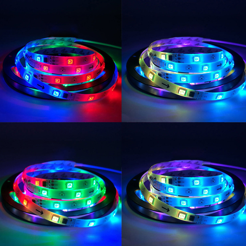 Fityou 2 PCS 5M Dream Color Strip Lights Kit with RF Remote LED Strips Lights with Music Mode IP65 Waterproof 5050 SMD RGB LED Lighting Sync to Music Flexible Mood Light Strip for TV Kitchen