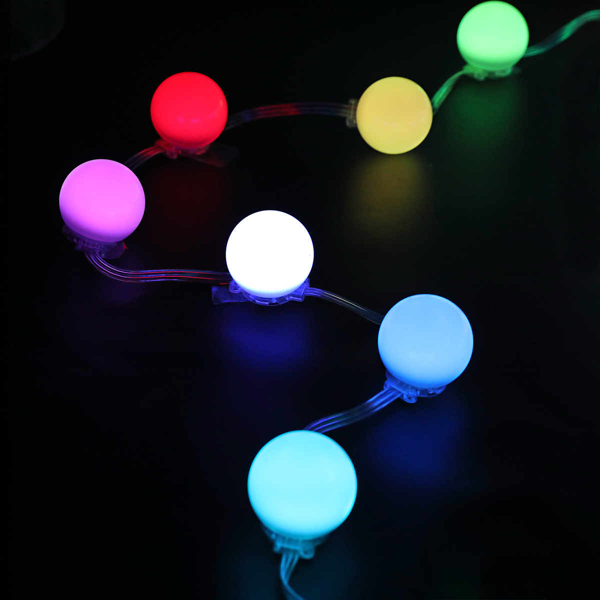 DC12/24V Průměr 3/4/5cm 5050SMD Jedno/plnobarevné LED žárovkové světlo Pixelový modul Venkovní voděodolné IP67 bodové LED pixelové světlo se stínidlem-40 světel na prodej DC12/24V Průměr 3/4/5cm 5050SMD Jedno/plnobarevné LED žárovkové světlo Pixelový modul Venkovní voděodolné IP67 bodové LED pixelové světlo se stínidlem-40 světel na prodej