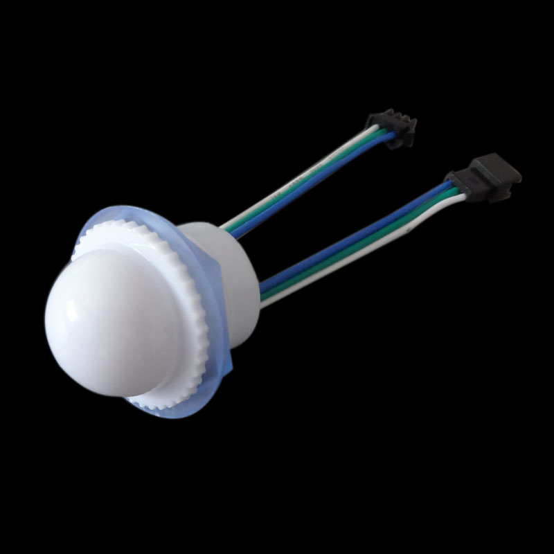 DC12V Durchmesser 2.6 cm 5050SMD UCS1903/DMX512 Pixelmodul Vollfarbige, von außen gesteuerte, laufende Pferdelampe, Wasserverlauf, Verfolgungsjagd, Türkopf, für den Außenbereich, wasserdicht, IP67, programmierbares digitales LED-Punktlicht, Pixellicht