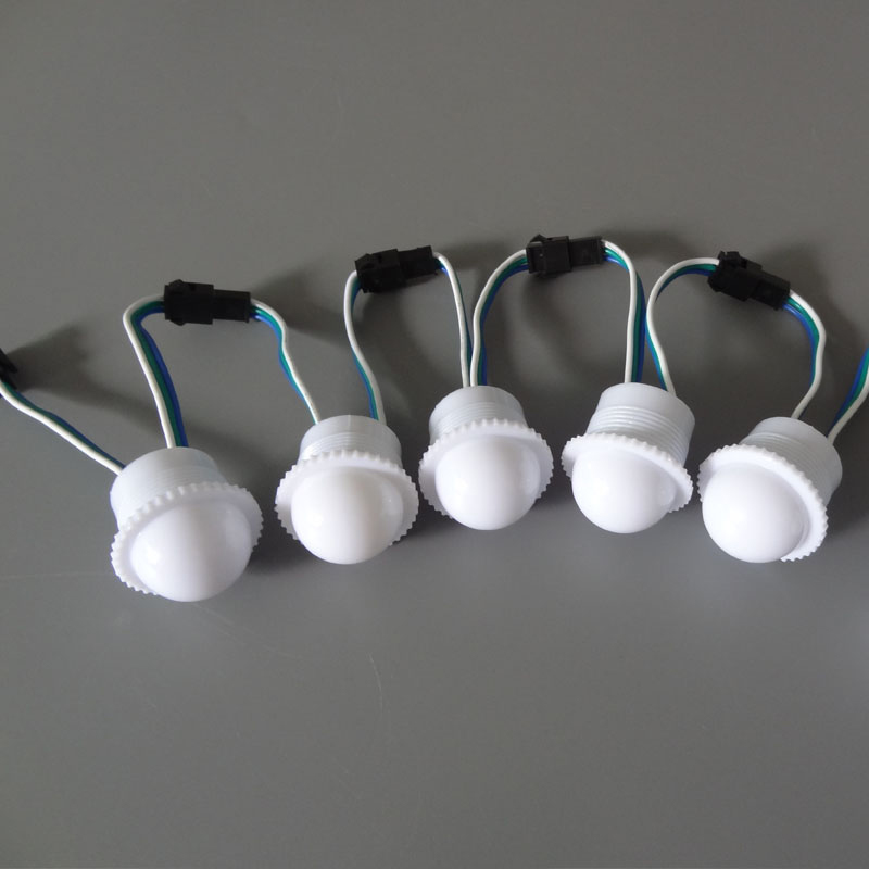 DC12V Durchmesser 2.6 cm 5050SMD UCS1903/DMX512 Pixelmodul Vollfarbige, von außen gesteuerte, laufende Pferdelampe, Wasserverlauf, Verfolgungsjagd, Türkopf, für den Außenbereich, wasserdicht, IP67, programmierbares digitales LED-Punktlicht, Pixellicht