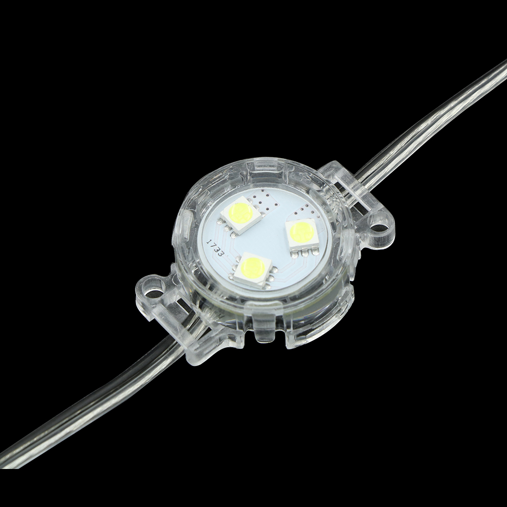 DC12V Průměr 3cm 2835/5050SMD Jednobarevný pixelový modul Venkovní voděodolný IP67 Bodové světlo LED Pixelové světlo