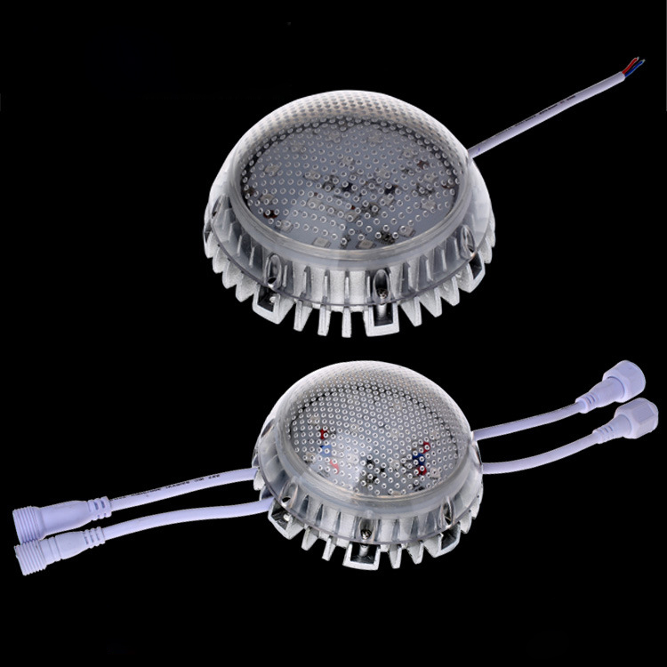 DC24V Durchmesser 10/12/15 cm 5050SMD UCS1903/DMX512 Aluminium-Rundpixelmodul Vollfarbige, von außen gesteuerte Laufpferdelampe Chase Wasserdichtes IP67-Aluminiumprogrammierbares digitales LED-Punktlichtpixel-Rundlicht