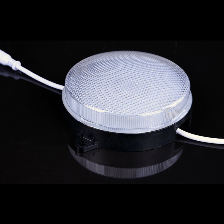DC24V Durchmesser 15/20 cm 5050SMD Einzel-/Vollfarb-Kunststoff-Rundpixelmodul für den Außenbereich, wasserdicht, IP67, Kunststoff-Rundpunktlicht, LED-Pixellicht